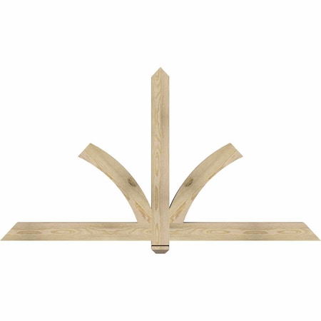 Ekena Millwork Redmond Rough Sawn Timber Gable Bracket, Douglas Fir, 72"W x 39"H x 4"D x 4"F, 13/12 Pitch GBW072X39X0404RED00RDF